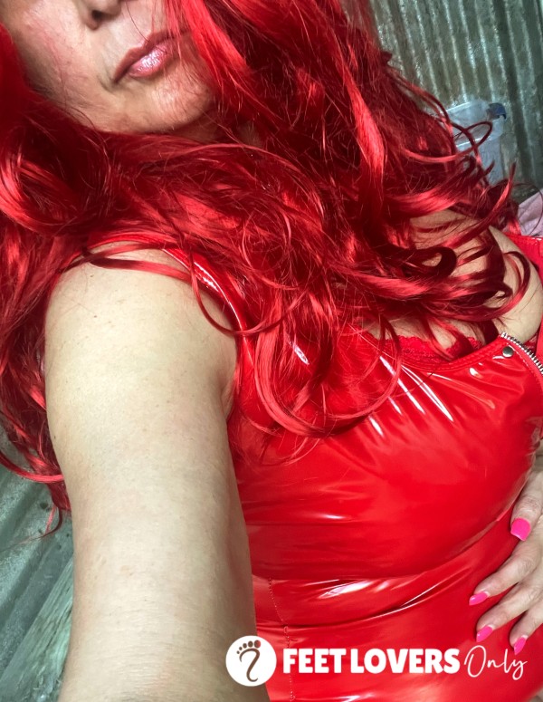 Red Pvc Tease