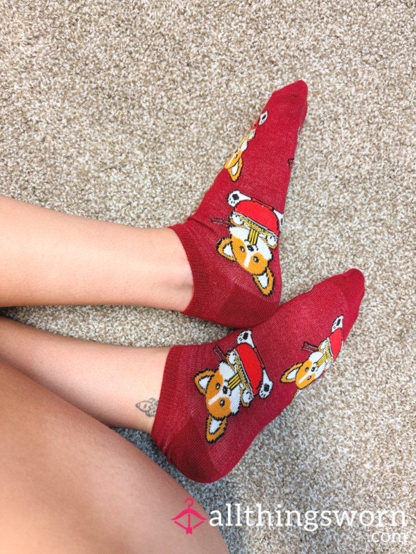 (SOLD) Red Ramen Socks