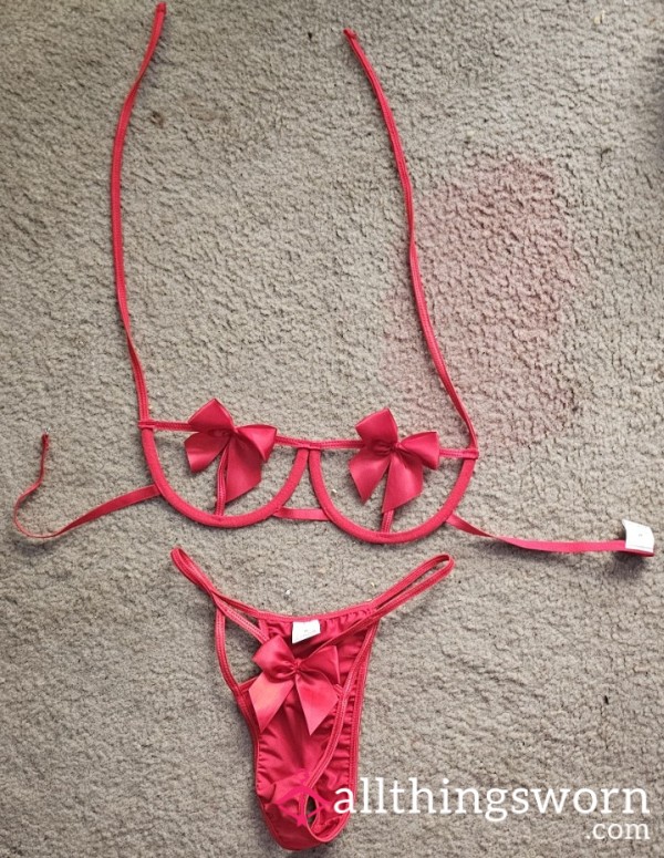 Red Ribbon Lingerie Set – Playful, Unique & Well-Loved
