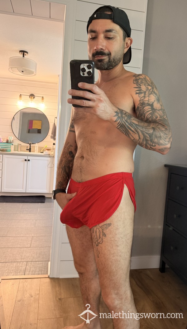 Red Running Shorts