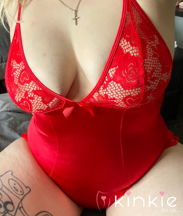 Red Satin & Lace Bodysuit