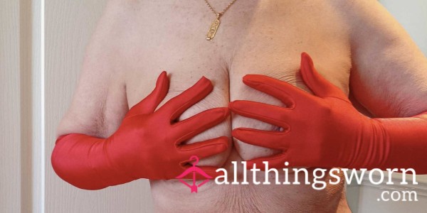 Red Satin Long Gloves £18