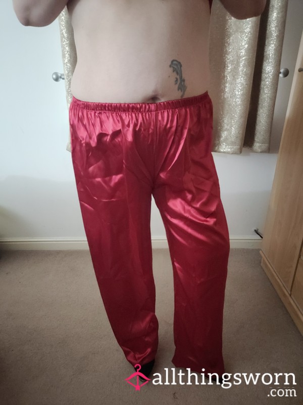 Red Satin Pj Bottoms