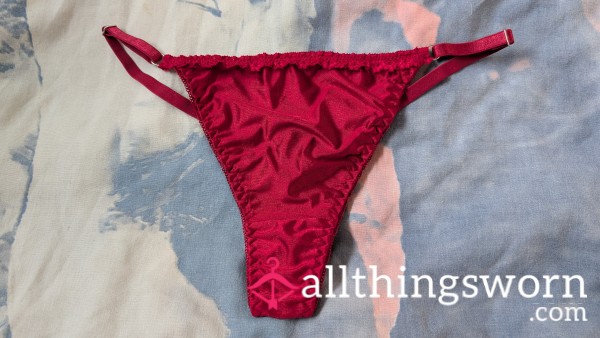 ❤️ Red Satin Thong