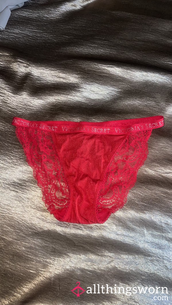 Red Satin/Laced Panties♥️