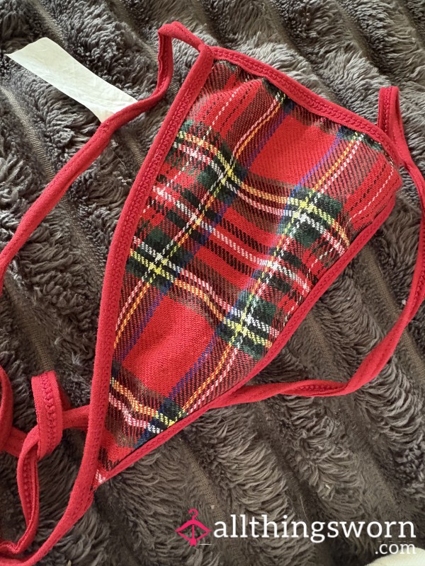 Red School Girl Thong
