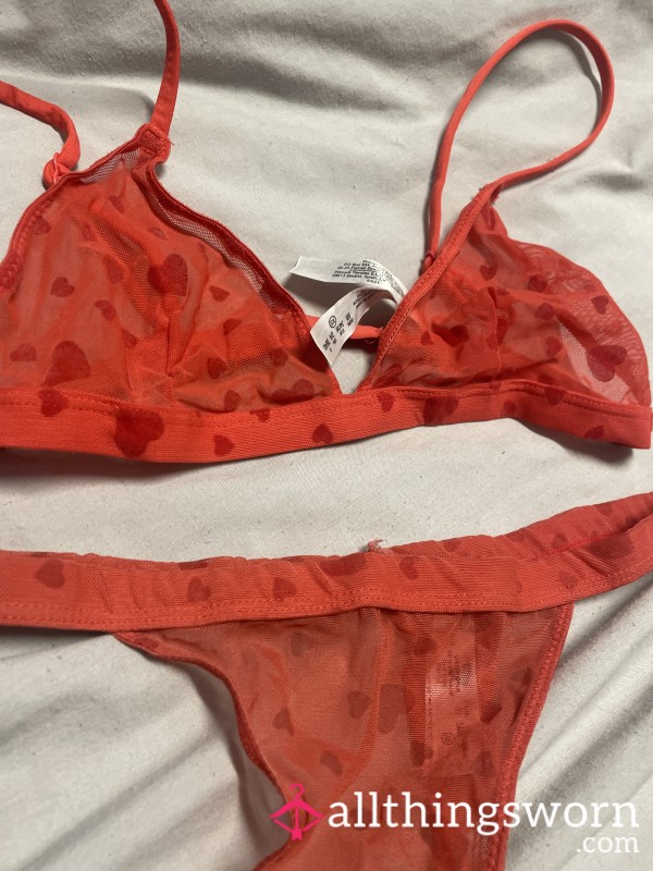 Red See Through Lingerie Set 💋