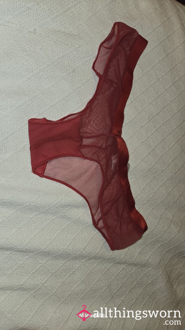 Red See Through Panties