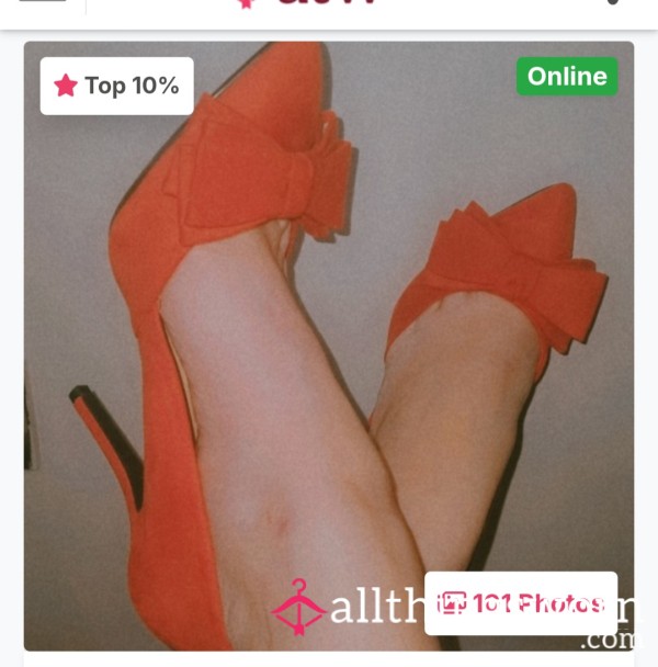 Red S**y Heels Worn For C*cktail Night With The Girls X