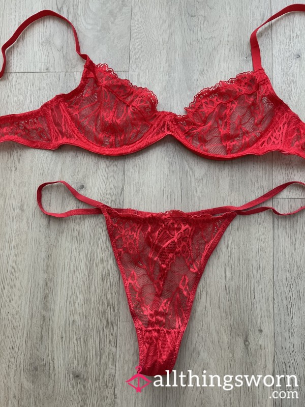 Red Lingerie Set