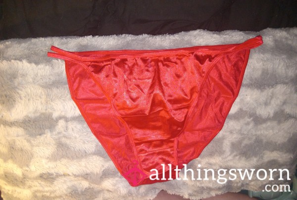 Red S**y Satin Panties