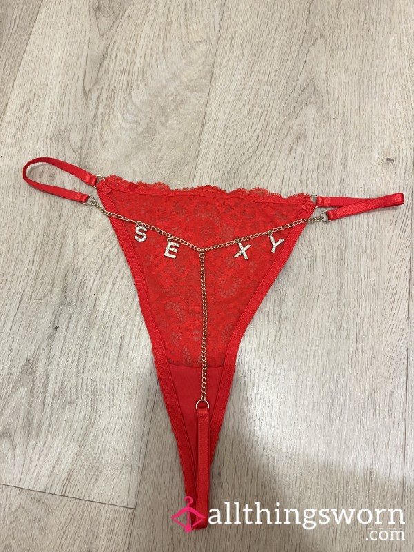 Red S**Y Thong (S)