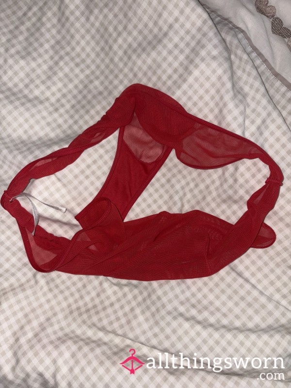Red Sheer Panties Worn Whilst Camming (I Came Wearing These)