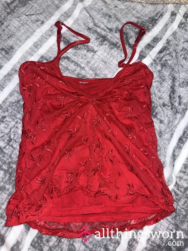Red Sheer Top