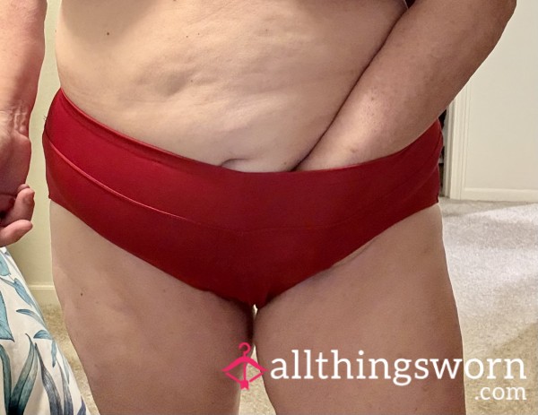 Red Shiny Full Back Panties