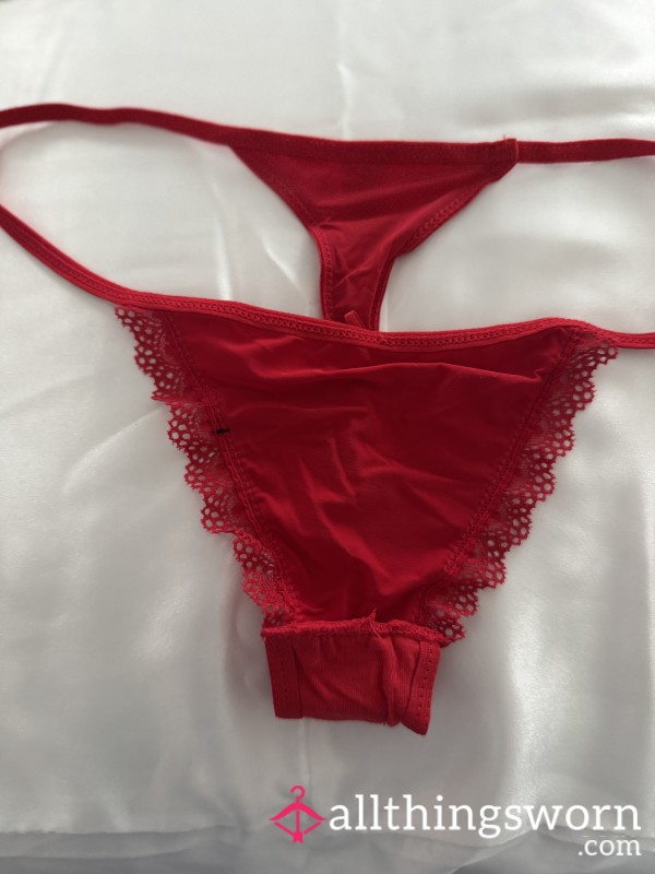 Red Silky Thong