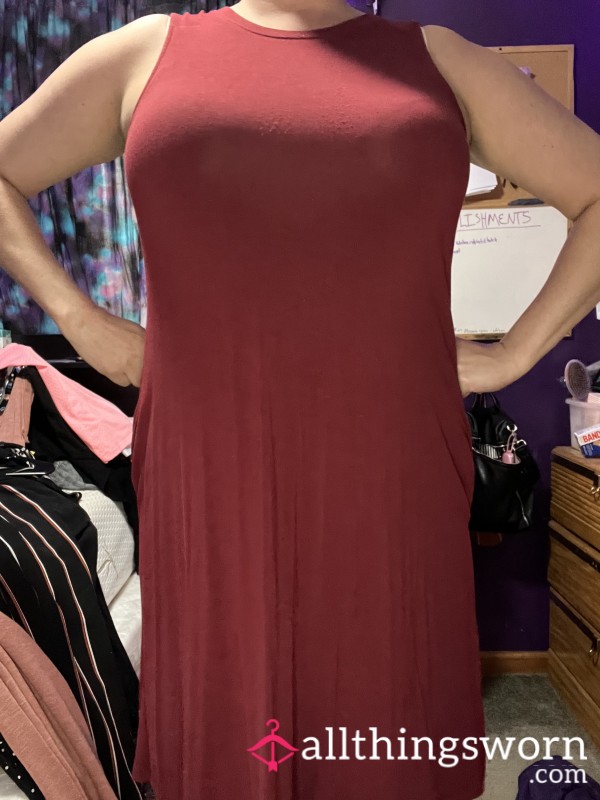 Red Sleeveless Dress