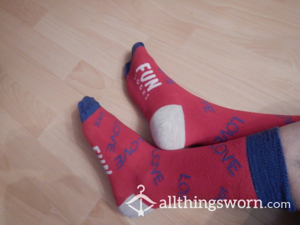 Red Cotton Socks - 48h Wear