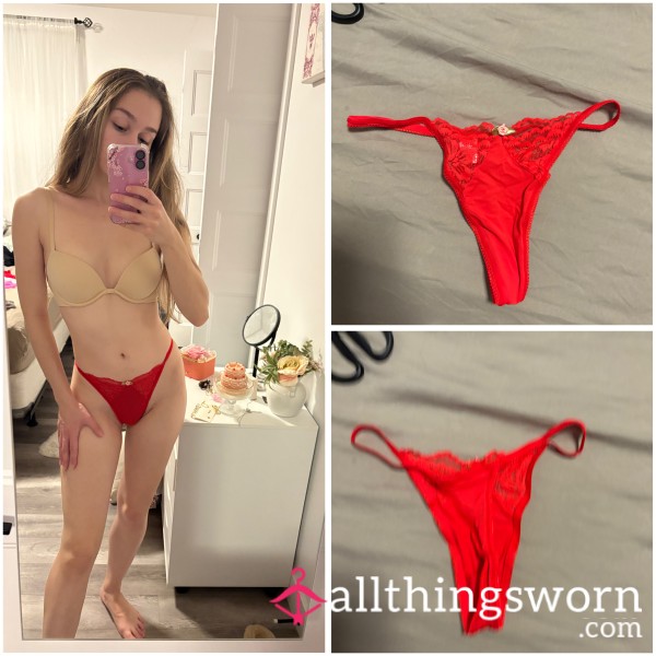 Red Soft Material Thong
