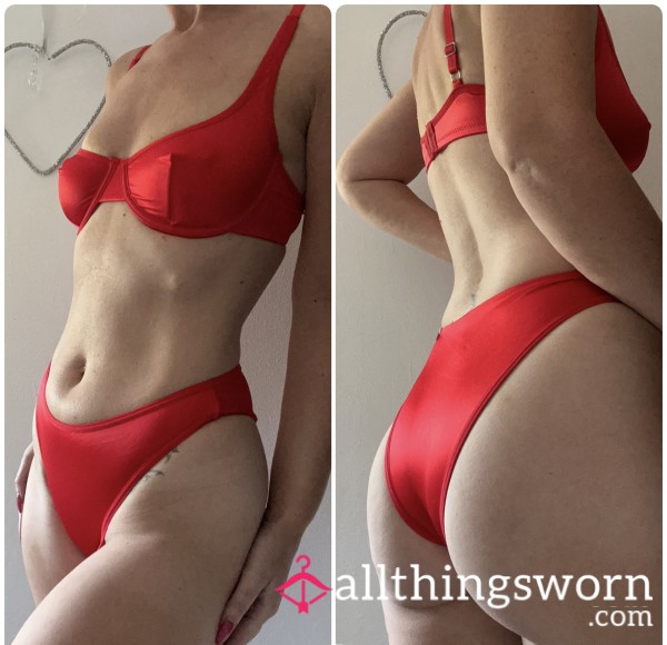 Red Soft Satin Set