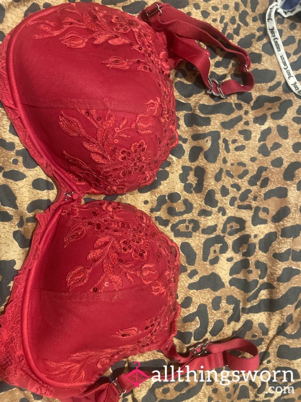 Red Sparkly Bra
