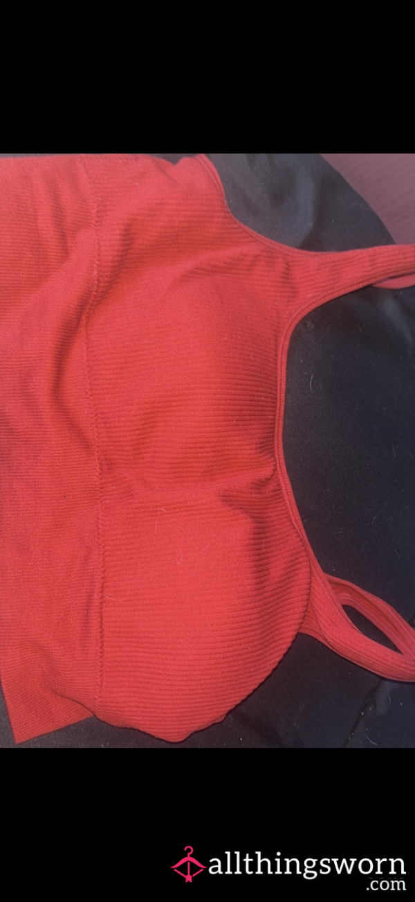Red Sports Bra For The Gym