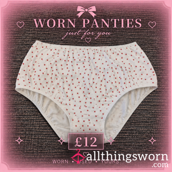 Red Star High Waist Panties – Worn Pair