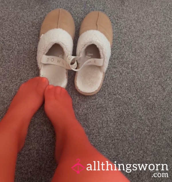 Red Stockings Soaked In Slippers
