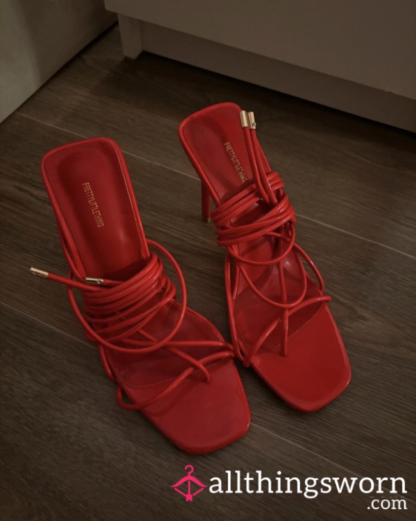 Red Strapped Heels