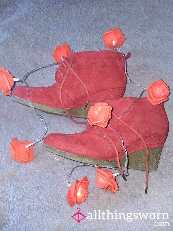 Red Suede Boots