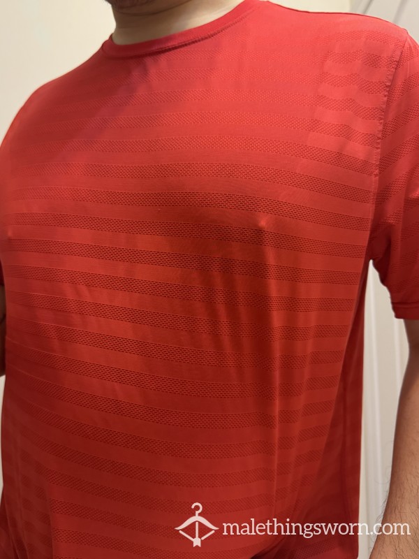 Red Sweaty Gym Shirt