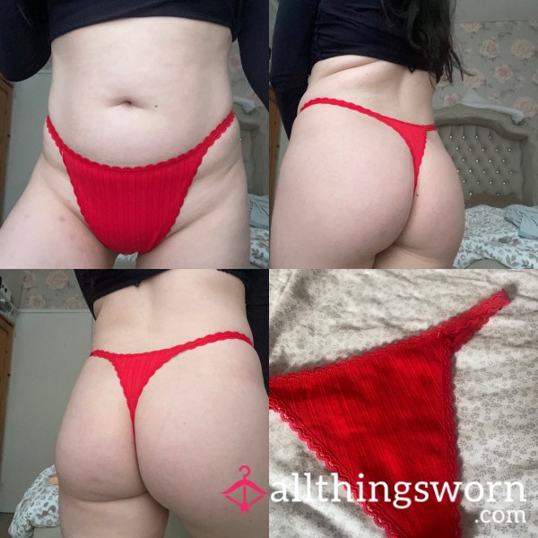 Red Thong After A Days Work