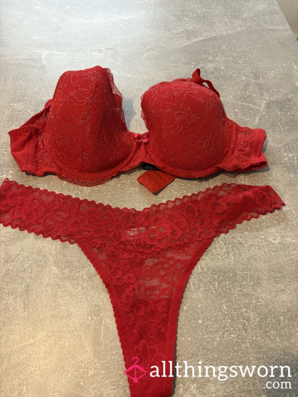 Red Thong And Red Bra