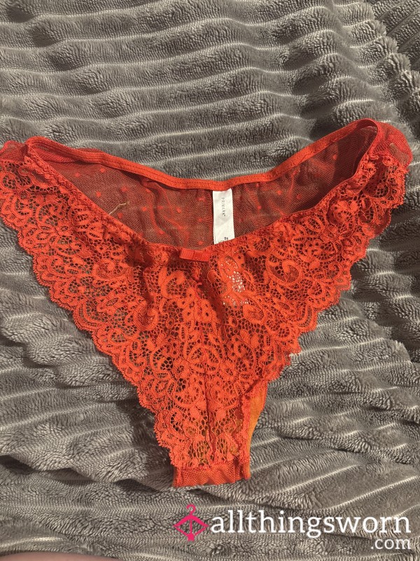 Red Thong That Has Been Worn A Few Times