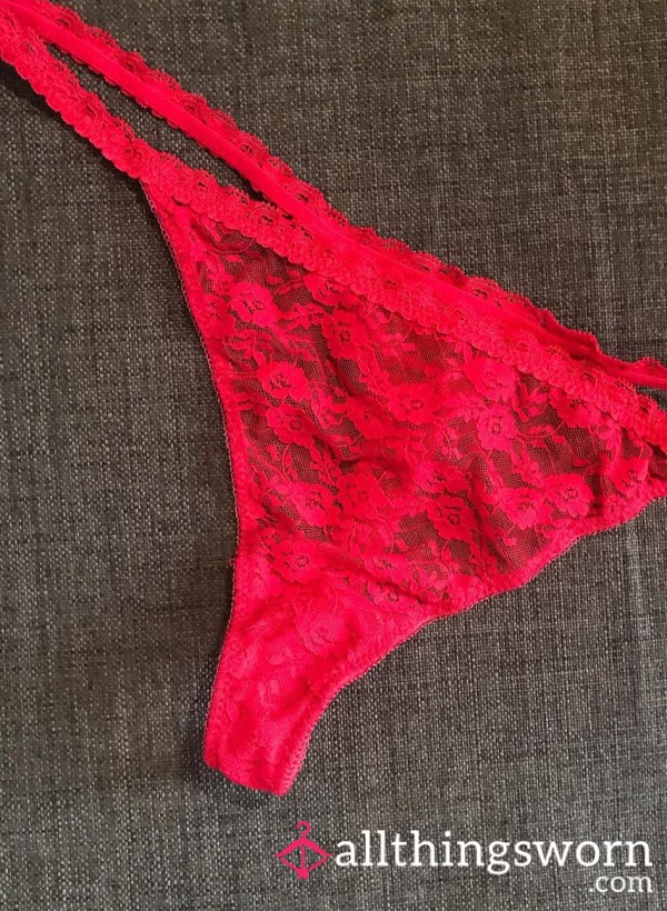 Red Thong Well-worn 3 Days