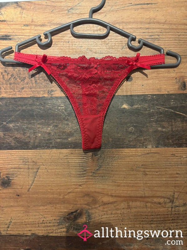 Red Thong Worn For 2 Days