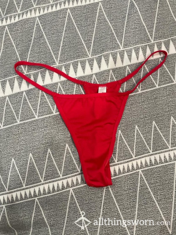 RED THONG - Worn For Up To 72hrs