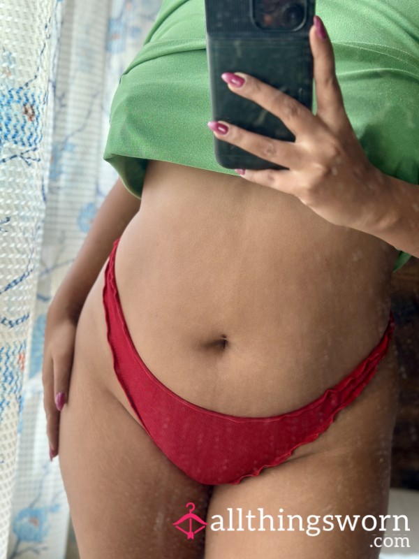 Red Thongs ♥️ 3 Xxx Complimentary Photos