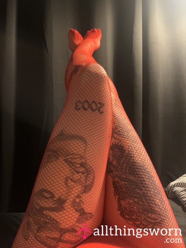 Red Tight Closed Fishnets❤️
