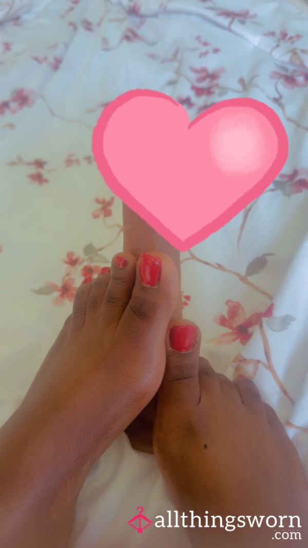 Red Toes With Toy 🍆