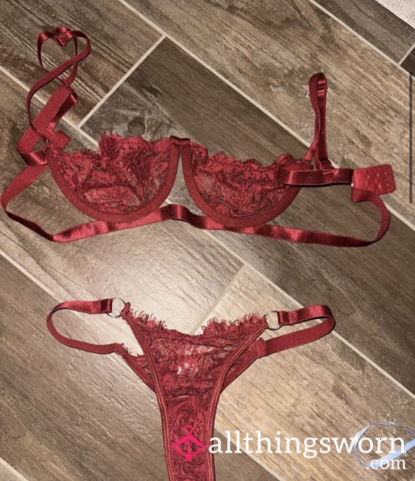 Red Two Piece Lingerie Set