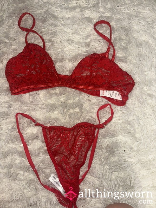 Red USED Lingerie Set❤️