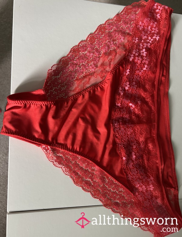 Red Used Panties