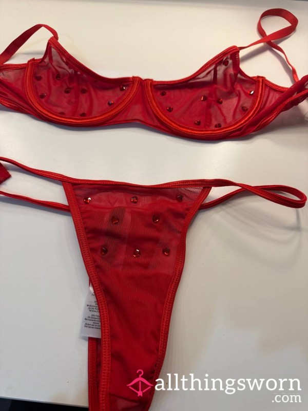 Red Valentines Lingerie Set