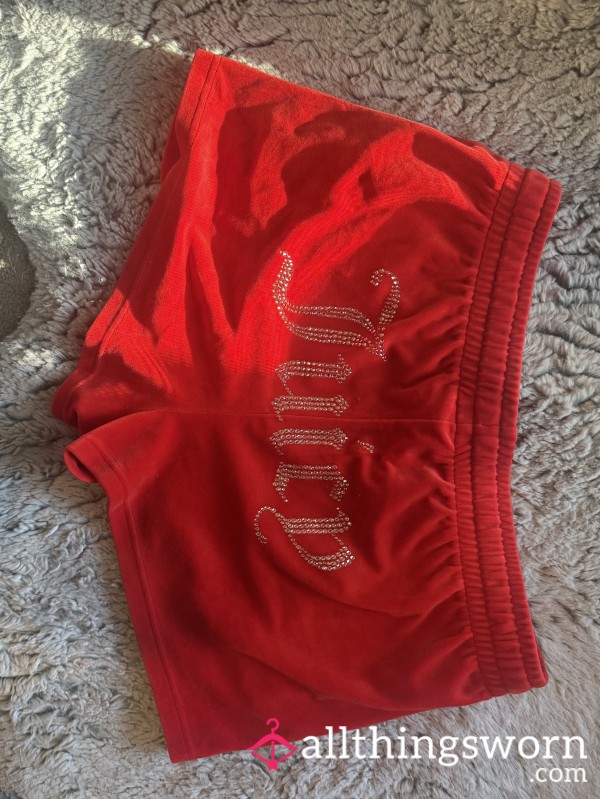 Red Velvet Juicy Couture Shorts