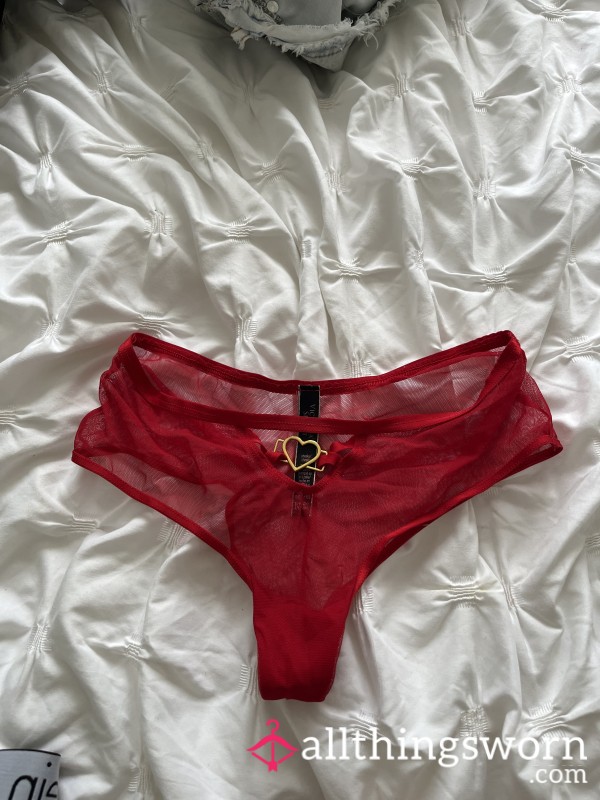 Red Victoria Secret Mesh Panties Available For Wear💋