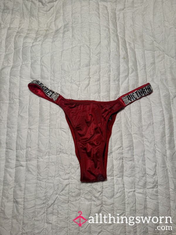 Red Victoria’s Secret Diamanté Thong