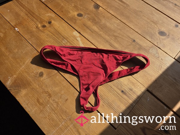 Red Well Used Thong