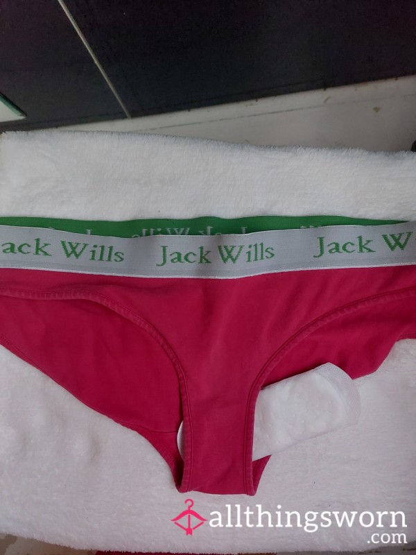 Red Well Worn Old Jack Wills Panties My  Favourite 😍