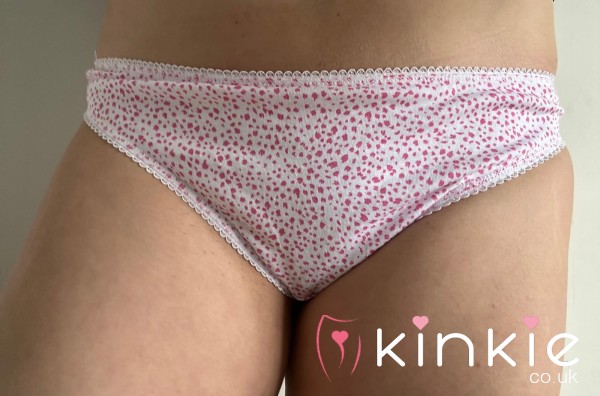 RED & WHITE COTTON THONG WORN FOR 48 HOURS 5 STAR ⭐ ⭐️⭐️⭐️⭐️ REVIEWS
